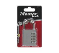 Master Lock 7640EURD Cadenas à Combinaison Programmable en Aluminium, gris, 4 x 7,8 x 1,5 cm