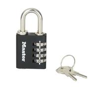Cadenas à code et clé Master Lock 7641EURDBLK en zinc massif 40 mm