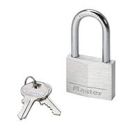 Master Lock 9140EURDLFCC Cadenas n Aluminium Massif avec Anse Moyenne, Gris, 4 x 7,6 x 1,3 cm