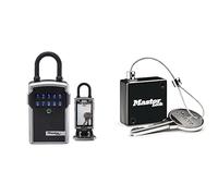 Master Lock Boîte onnectée + Câble Rétractable [Bluetooth ou Combinaison] [Anse] [Etanche - Extérieur] 5440EURD - Boite à Clé Sécurisée Select Access