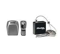 Master Lock Boite à Clés Sécurisée + Câble Rétractable [Produit certifié] [Fixation Murale] - 5415EURD - Select Access Partagez Vos Clés en Toute Sécurité