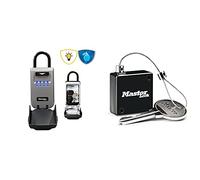 Master Lock Boite à Clés Sécurisée Rétroéclairée + Câble Rétractable [Extérieur] [à Anse] [Medium] 5425EURD - Select Access Partagez Vos Clés en Toute Sécurité