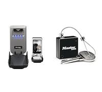 Master Lock Boite à Clés Sécurisée Rétroéclairée + Câble Rétractable [Medium] [Fixation Murale] - 5425EURD - Select Access Partagez Vos Clés en Toute Sécurité