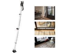 Master Lock Butée de porte compacte avec barre de sécurité pliable, réglable pour portes battantes et coulissantes, blanc