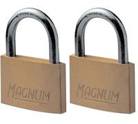 Master Lock CAD20 Petit Cadenas Magnum en Laiton Massif et oré, 3.00 x 0.6 x 2.00 CM (Lot de 2)