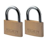 Master Lock CAD40T Pack de 2 Cadenas Magnum en Laiton Massif et oré, 5,4 x 4 x 1 cm
