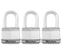 Master Lock cadenas Excell pack de 3 acier 52 mm M5EURTRILF