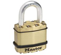 Master Lock Cadenas haute sécurité [A cier laminé + Finition Laiton] [Extérieur] M1BEURD - idéal pour les Remises, les Garages, les Clôtures et les portails Ocre