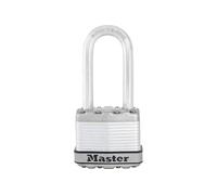 MASTER LOCK Cadenas Haute Sécurité [A cier Laminé] [Extérieur] [Anse L] M1EURDLH - Idéal pour les remises, les garages, les clôtures et les