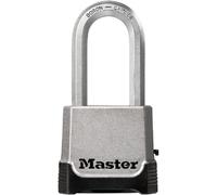 Master Lock Cadenas Haute Sécurité [Combinaison Et Clé] [Zinc] [Anse Xl] [Extérieur] M176eurdlh - Idéal Pour Les Espaces De Rangement, Les Remises, Les Garages, Les Remorques