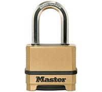 Master Lock Cadenas haute sécurité [Combinaison] [Zinc] [Anse L] [Extérieur] M175EURDLF - idéal pour les espaces de rangement, les Remises, les Garages, les Remorques,