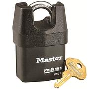 MASTER LOCK Cadenas Haute Sécurité Etanche [Anse Protégée] [Extérieur] [Clé] 6321EURD - Idéal pour les secteurs des transports et de l'industrie