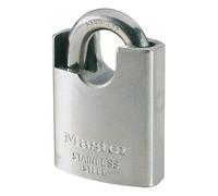 Master Lock Cadenas 550EURD Marin à clé, anse protégée, gris 9 x 5 x 2,3 cm