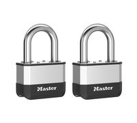 Master Lock Cadenas Laminés Elite 45mm, Chausse 38mm (Lot de 2) MLKPK1TLF