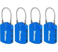 Master Lock Cadenas "porte-étiquette" à combinaison programmable TSA (passe pour douanne américaine) multicolore 4684EURTCOL (Lot de 2)