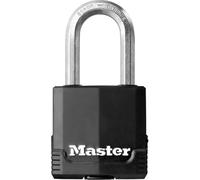 Master Lock Cadenas Très Haute Sécurité (A cier Laminé Recouvert) (Extérieur) (Anse L) M515EURDLH, Argent, 11 cm x 5,4 cm x 3,1 cm