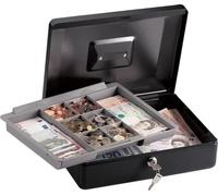 Master Lock Caisse à Monnaie Moyenne CB-12ML, Acier Noir, Plateau 8 Compartiments, 2 Clés