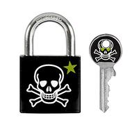 Master lock - 938763 - cadenas vestiaire motif tête de mort noir 30 mm Noir G