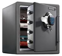 Master Lock Coffre Fort Anti Feu et Etanche à Code et à Clef, triple protection - vol, incendie et inondation, Combinaison Electrique et à Clef, 33.6L, 45.3 x 41.5 x 49.1 cm