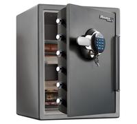 Master Lock Coffre Fort Anti Feu et Etanche à code et clef, triple protection - vol, incendie et inondation, Combinaison Electrique et Clef, 56,6 L, 60.3 x 47.2 x 49.1 cm