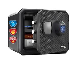 Master Lock Coffre-Fort Anti Feu et Etanche, 23L, 417 x 348 x 478 mm, Combinaison Digitale et Clavier Rétroéclairé, pour la maison ou le travail