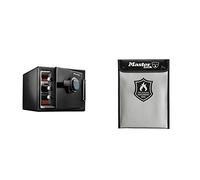 Master Lock Coffre Fort et Porte Documents Anti feu LFW082FTC + FBWLZ0EURHRO, Ignifuge et Etanche, 22.8 L