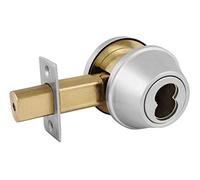 Master Lock DSCICSD32D Pêne dormant SFIC monocylindre robuste de qualité commerciale 2, finition chrome brossé