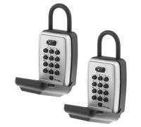 Master Lock Lot de 2 boîtes de serrure à clé portable avec bouton poussoir réinitialisable, serrure à combinaison extérieure, 5422EC2