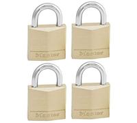 Master Lock Cadenas en laiton massif 130EURQNOP 30 mm - Lot de 4
