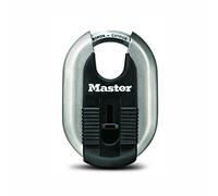 Master Lock M187XKADCCSEN Discus Lot de 2 cadenas en acier inoxydable Magnum avec anse enveloppée Largeur 6,4 cm
