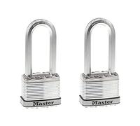 Master Lock M5XTLJ Magnum Lot de 2 cadenas en acier laminé avec clés Argenté