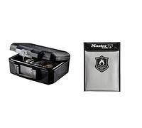 Master Lock Malette et Porte Documents Anti Feu L1200 + FBWLZ0EURHRO, Ignifuge et Etanche, Small
