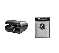 Master Lock Malette et Porte Documents Anti Feu LCFW30100 + FBWLZ0EURHRO, Ignifuge et Etanche, Large