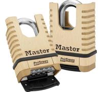 Master Lock ProSeries Cadenas en laiton, définissez votre propre serrure à combinaison, serrures de qualité commerciale avec code pour outils, clôtures, portails, 6,3 cm de large, 1177D