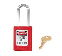 Master Lock S31RED Cadenas de Consignation en Thermoplastique pour Installations Mécaniques, Rouge, Anse 3,8 x 1,6 cm