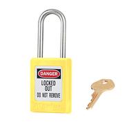 Master Lock S31YLW Cadenas de Consignation en Thermoplastique pour Installations Mécaniques, Jaune, Anse 3,8 x 1,6 cm