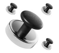 Master Magnetics HMKR-45X4 Lot de 4 fermoirs magnétiques à base ronde Chromé Diamètre 3,5 cm Hauteur totale 2,5 cm Diamètre 2,54 kg