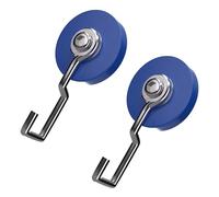 Master Magnetics Mhhh25hookx2 Crochet magnétique avec crochet réversible, 5,7 cm de diamètre, 2,5 cm Hauteur totale, 11,3 kilogram, Bleu (lot de 2)