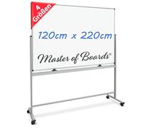 Master of Boards | Tableau blanc - Tableau en verre - Panneau en feutre - Tableau magnétique inscriptible - Mur magnétique - Tableau mémo pour la maison et le bureau | 120 cm x 220 cm