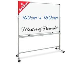 Master of Boards | Tableau blanc - Tableau en verre - Panneau en feutre - Tableau magnétique inscriptible - Mur magnétique - Tableau mémo pour la maison et le bureau | 100 cm x 150 cm