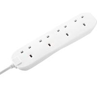Master Plug - 4 Extension De 5 Mètres, 13 Amp, Blanc. Prises Uk