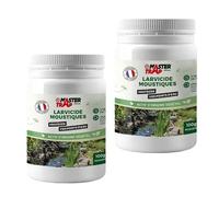 MASTER TRAP BY FAVEX - Pack de 2 larvicides Moustiques - Anti larves de moustiques et mouches - Efficace jusqu'à 10 semaines - 100g