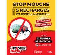 Recharges anti-mouches 5 x 50 g - MASTER TRAP BY FAVEX - Piège extérieur