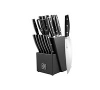 MasterChef Bloc Couteaux Cuisine Professionnelle | avec Couteau à Pain, Chef, Santoku, Steak, Ciseaux et plus, Acier Inox à Haute Teneur en Carbone, Triple Rivetage, 15 Pièces