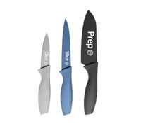 MasterChef Set Couteau Cuisine, Couteaux de Cuisine | compris Couteau d'office, Couteau Universel et Couteau de Chef, Inox, Antiadhésif, Manche Ergonomique, 3 Pièces
