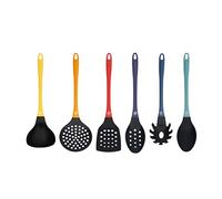 MasterChef Ustensiles de Cuisine, Accessoire Antiadhésive Anti-Rayures | Résistante à la Chaleur Pattiserrie a Coffret Culinaire, Rateau a Crepe, Louche, Cuillères, Spatules et Palettes, 6 Pièces