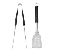 MasterClass Barbecue Tongs & Turner, ensemble de 2 ustensiles en acier inoxydable avec de longues poignées résistantes à la chaleur pour les grillades en plein air