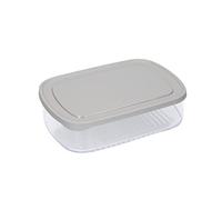 MasterClass Boîte de conservation pour fromage avec couvercle, grand récipient hermétique pour morceaux et tranches de fromage avec couvercle gris pour réfrigérateur et congélateur, 1700 ml