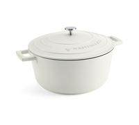 MasterClass Casserole 28 cm 5 l Induction revêtement antiadhésif Couleur crème