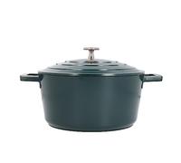 MasterClass Casserole moyenne avec couvercle 4 litres/24 cm, en fonte d'aluminium légère, adaptée à la plaque à induction et au four, vert chasseur
